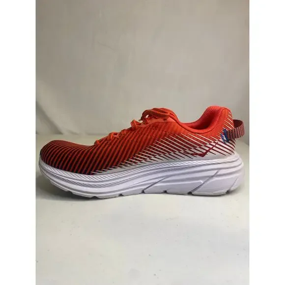 Mens Hoka Rincon 2 Red White Running Shoes Sneakers Fiesta Turkish Sea Size 8 - Picture 2 of 14
